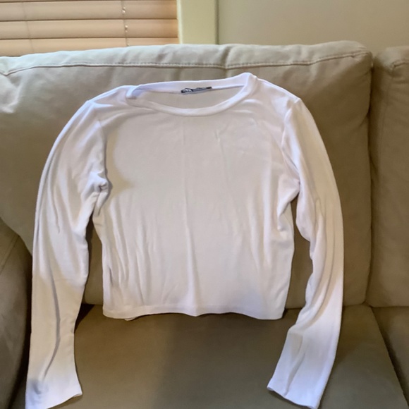 New Womens Zara White Short Top & Crosby Ankle Pants - Picture 6 of 8